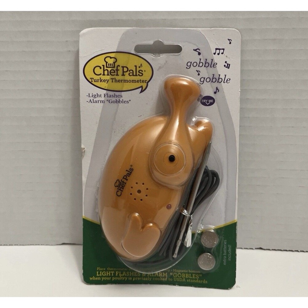 Chef Pals Gobbling Turkey Thermometer Gobble! Gobble! Makes Sounds And Lights Up